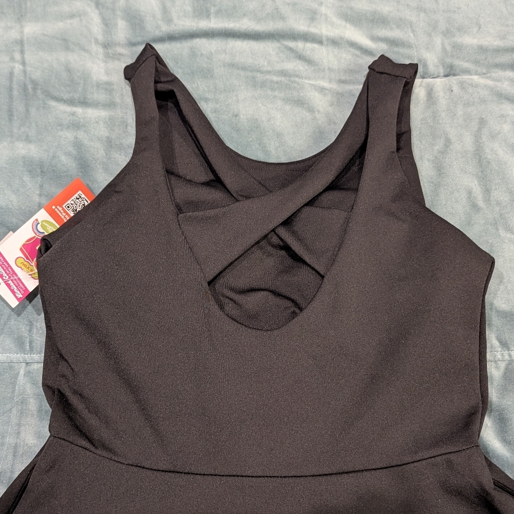 Popfit Fit & Flare Dress (Has Pockets!!) - Size L - Black NWT - Picture 7 of 11